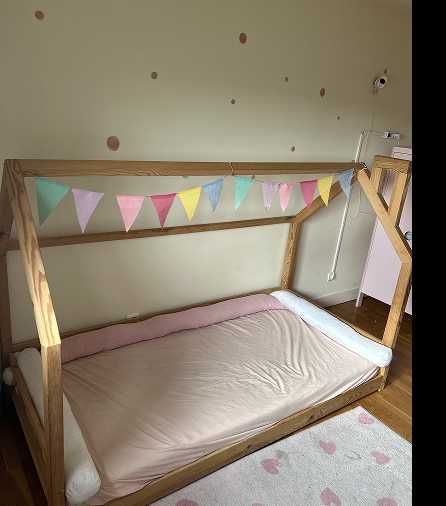 Cama Infantil Montessori + Colchão – 90 × 200 cm