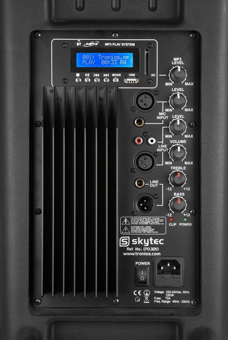 Coluna Amplificada ABS 12" 600W c/ MP3 USB/SD/BLUETOOTH  - Skytec