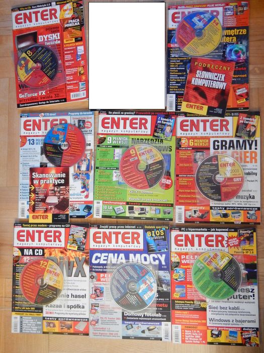 Enter 2003 nr 2, 4, 5, 6, 7, 8, 11 i 12 plus CD dla kolekcjonera