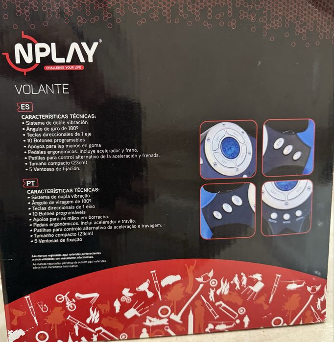VOLANTE NPLAY COMPATIVEL COM PS2 , PS3 e PC