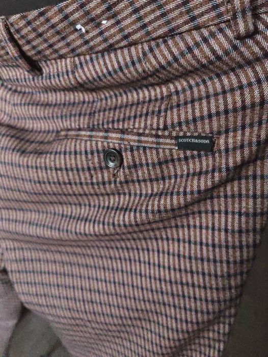 Джинсы (chino Scotch&Soda Mott Дания w32 stretch checked.