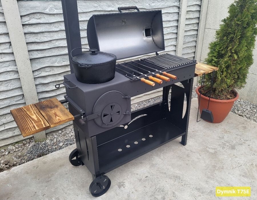 • 5мм! Усилення! ВІД ЗАВОДУ! Мангал Барбекю з пічкою під Казан /Смокер