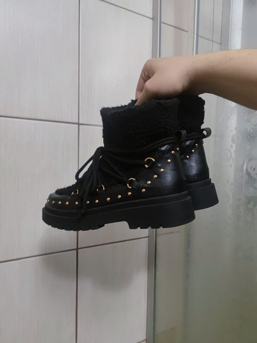 buty emu śniegowce 38 Deeze premium eleganckie skórzane ocieplane botk