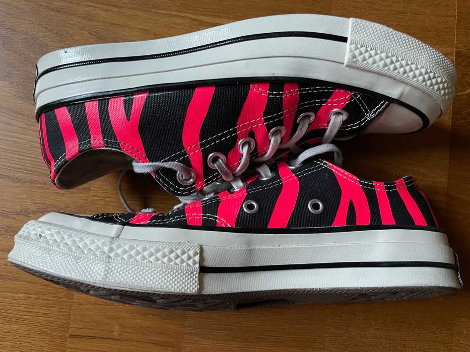 Trampki sneakery Converse Chuck 70 ox zebra czarno czerwone