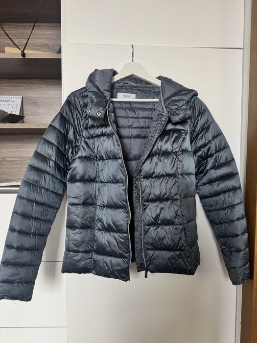 Куртка Reserved з капюшоном, розмір 38, сіро-синя