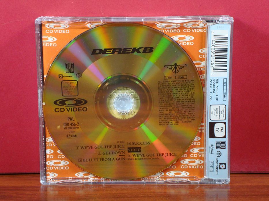 Derek B- We've Got The Juice / NM / LaserDisc 5"/ Single / PAL64585764703619121
