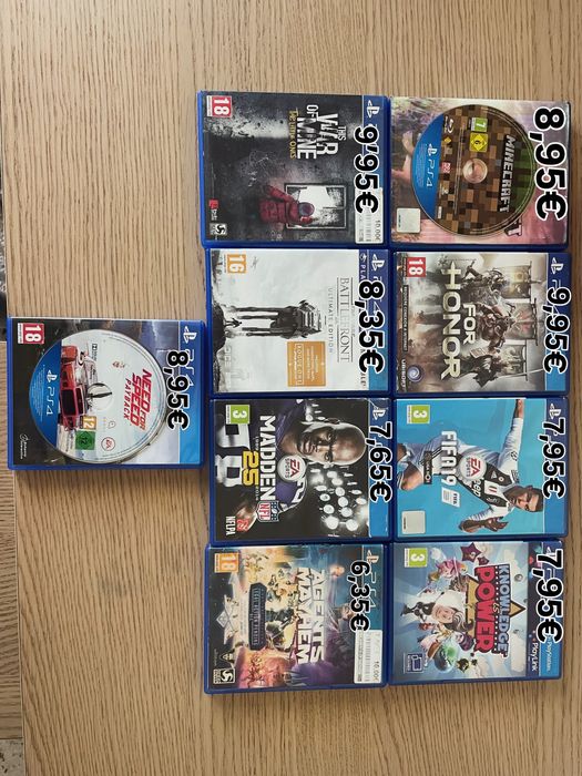 Jogos de Playstation 4 em boas condições.