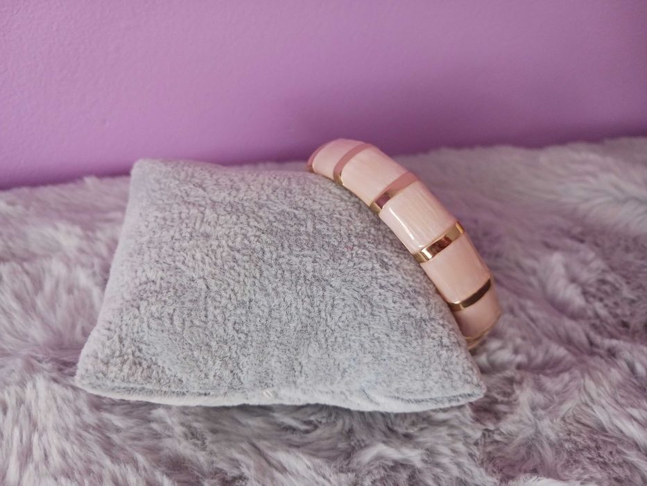 bransoletka sztywna beżowa