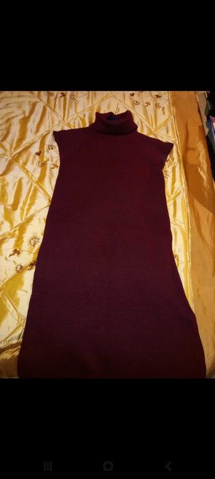 Vestido de malha quente, bordeaux S Zara Knit Mira • - Main Image