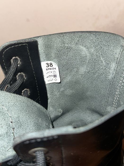 Чоботи , берци , STEADY’S 10 дірок чорні, шкіра