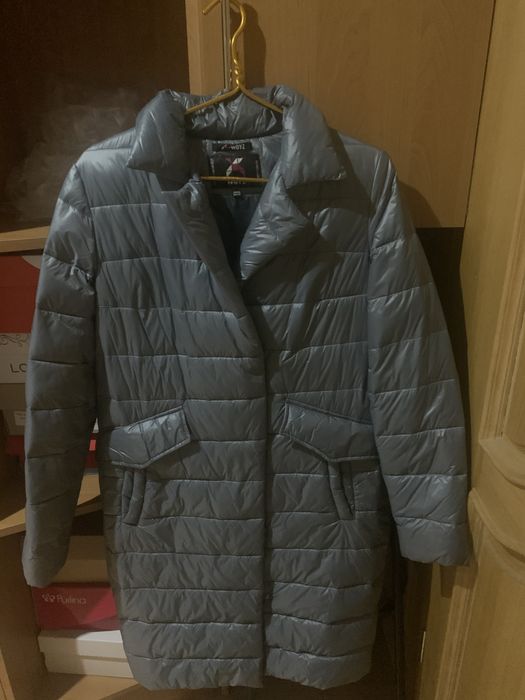 Дутое стеганное пальто