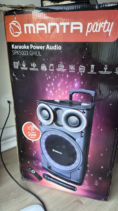 Głośnik Manta Karaoke Power Audio SPK5003 GHUL