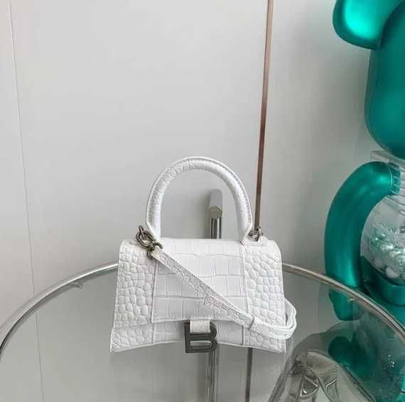 Balenciaga Hourglass HandbagXS White