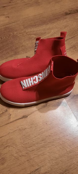 Buty damskie za kostkę czerwone