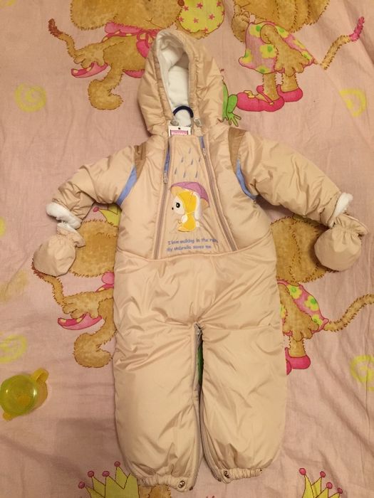 Зимний конверт, комбинезон-трансформер, рост 50-92 см,хватит на 2 зимы