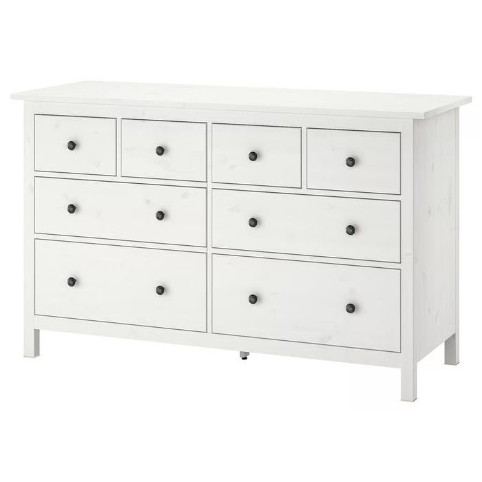 Ikea HEMNES Komoda, 8 szuflad, biała bejca, 160x96 cm