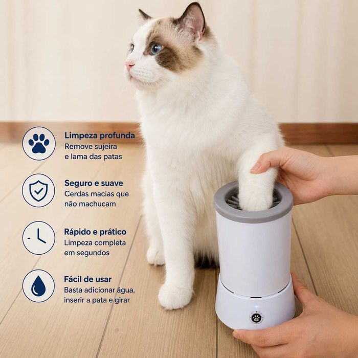 Máquina automático para lavar as patas do seu animal de estimação.