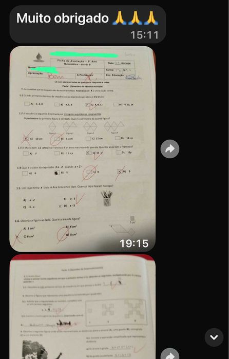 Explicações de matemática, fisico-quimica e inglês