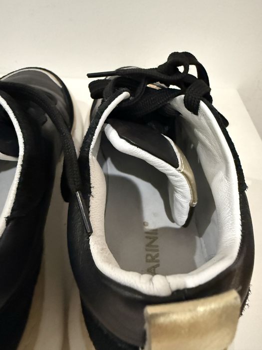 Sneakersy skórzane czarne Carinii 39 czarne