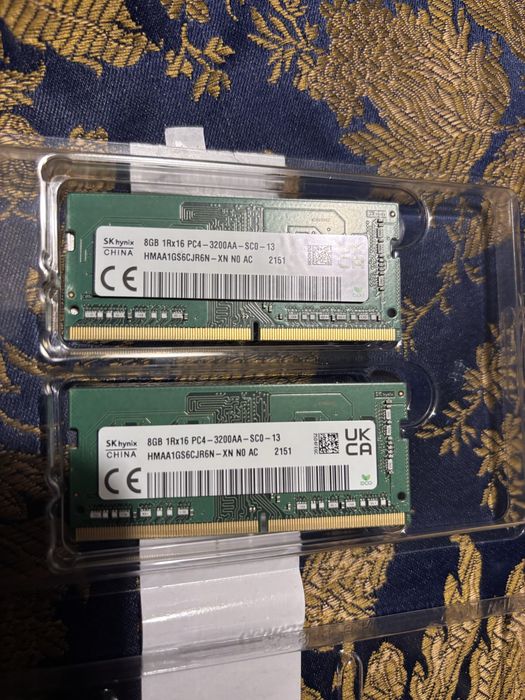 Оперативна памʼять 16GB (2×8) DDR4 3200 SODIMM для ноутбука