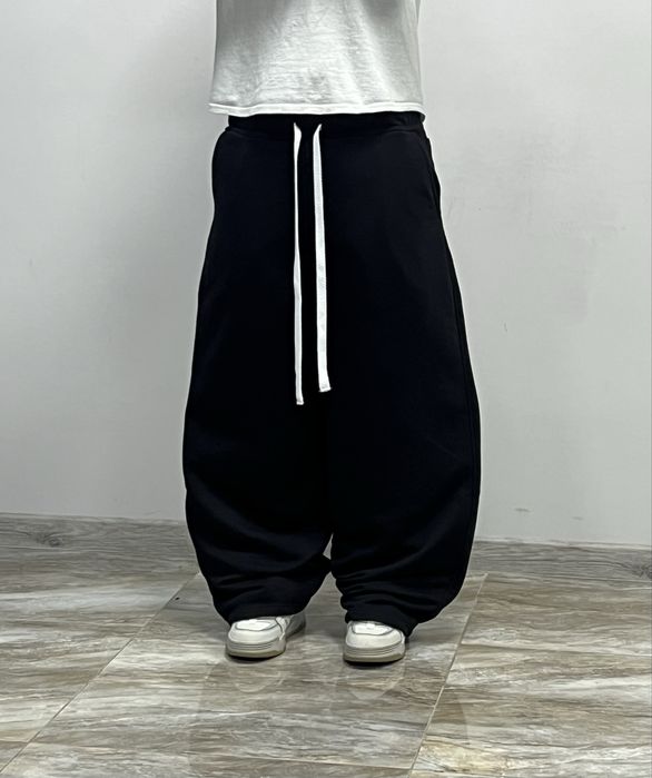 Широкі чорні спортивки Baggy Sweatpants jogger широкие штаны flared