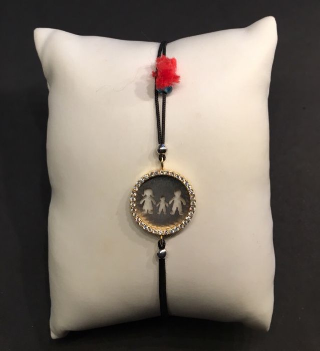 Pulseira em prata e fios