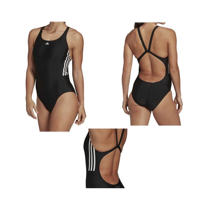 ADIDAS Jednoczęściowy Strój Kąpielowy 3 Stripes HA5993 Black/White 46