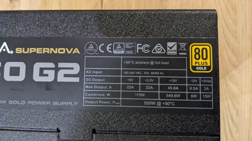 Zasilacz modularny Evga Supernova G2 550W plus gold