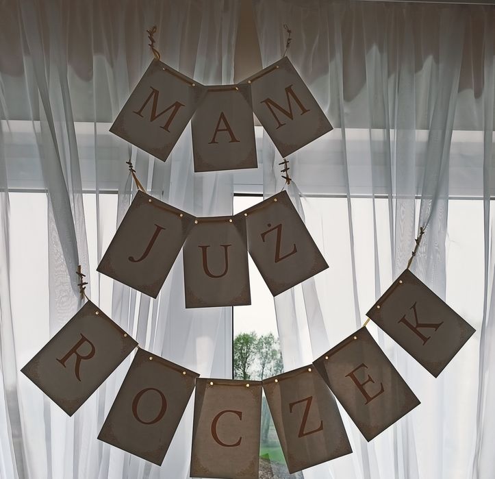 Mam już roczek napis