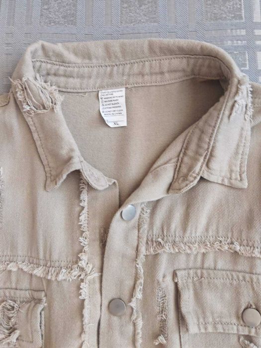 Женская Джинсовая Куртка-рубашка