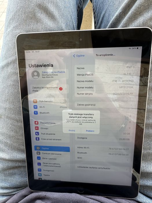iPad 5 gen. 32GB tablet od appel