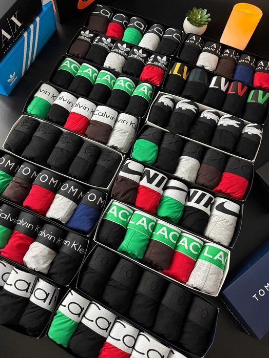 Мужские трусы Lacoste 3D. Чоловічі боксери Лакост