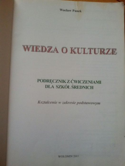 Wiedza o kulturze Wacław Panek