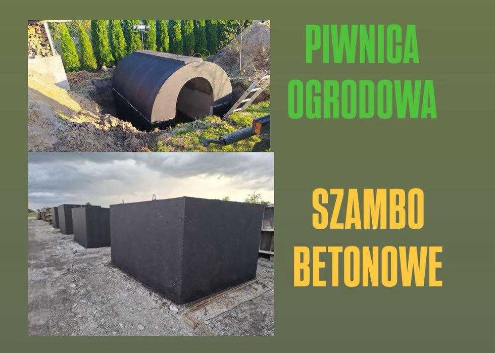 Piwnica Ogrodowa Betonowa, Szambo Betonowe