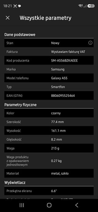 Telefon Samsung a55 5g