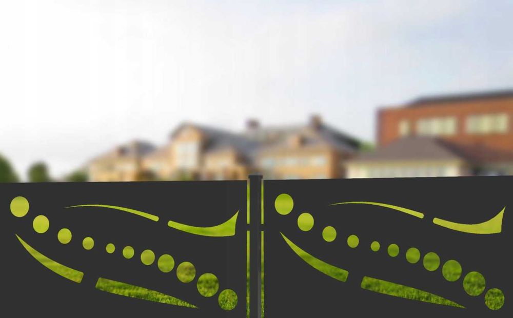 Nowoczesny panel laserowy ażurowy przęsło pomysł na ogrodzenie do domu