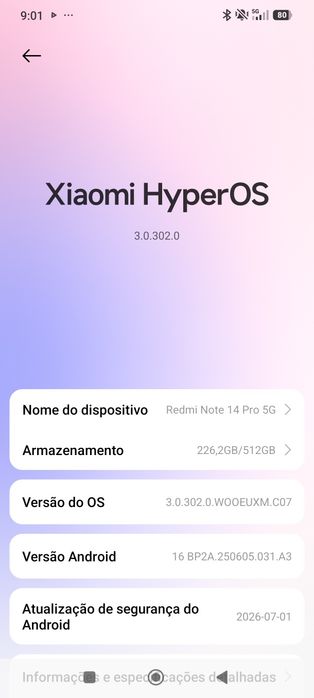 Xiaomi Redmi Note 14 Pro 5G 12GB RAM / 512GB — garantia 2 anos