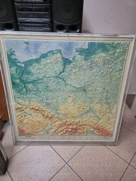 Mapa Polski w plastikowym etui