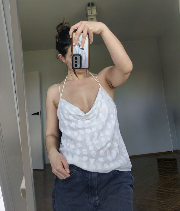 Bluzka na ramiączkach wiskoza top H&M L