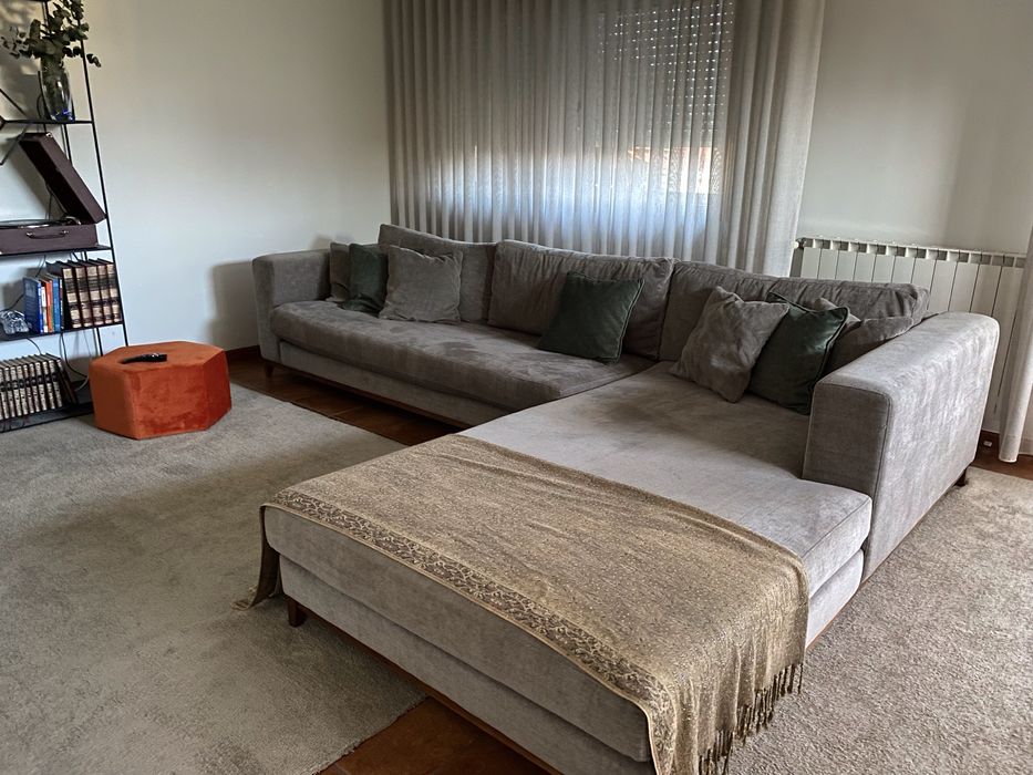 Sofa c/ chaise-long como novo