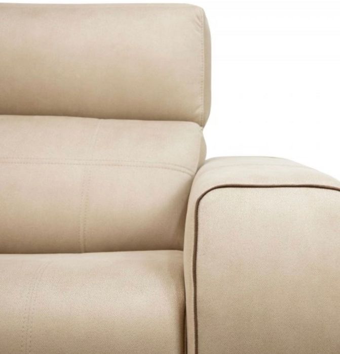 Sofá bege com duas posições relax