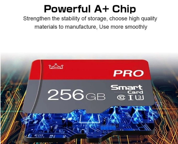 Карта пам'яті microSD 256ГБ з адаптером