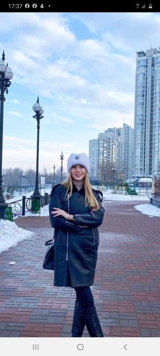 Дублянка натуральна M,L ,авіатор, косуха.Натуральная дубленка 44-46-48