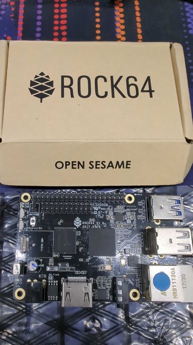 Одноплатний комп'ютер (SBC) Rock64 V2 RK3328 4GB RAM