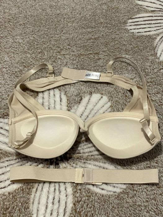 Бюстгальтер пушап 36/80, телесний, новий, лiф, бюстiк