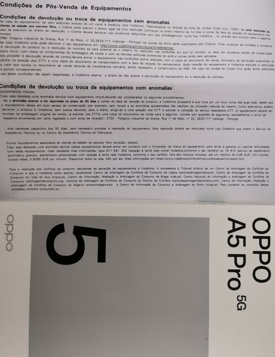 Smartphone OPPO A5 Pro 5G NOVO SELADO