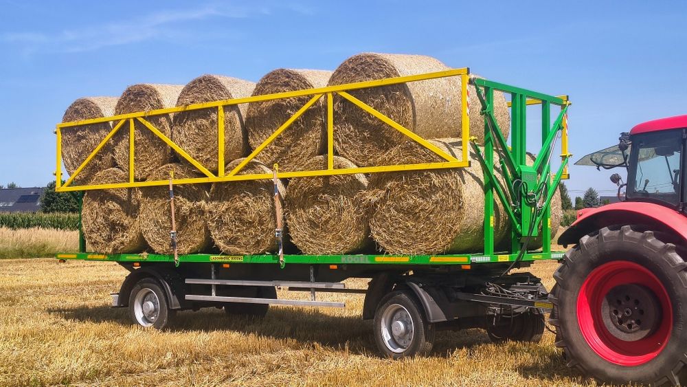 Przyczepa do bel z burtami hydraulicznymi, możliwość zam. na wywrotkę