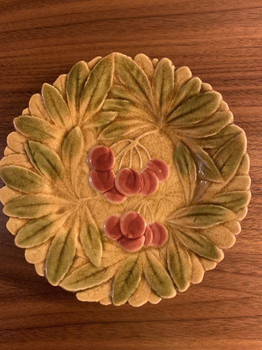 Prato decorativo e de suapensão, Sarreguemines, anos 50