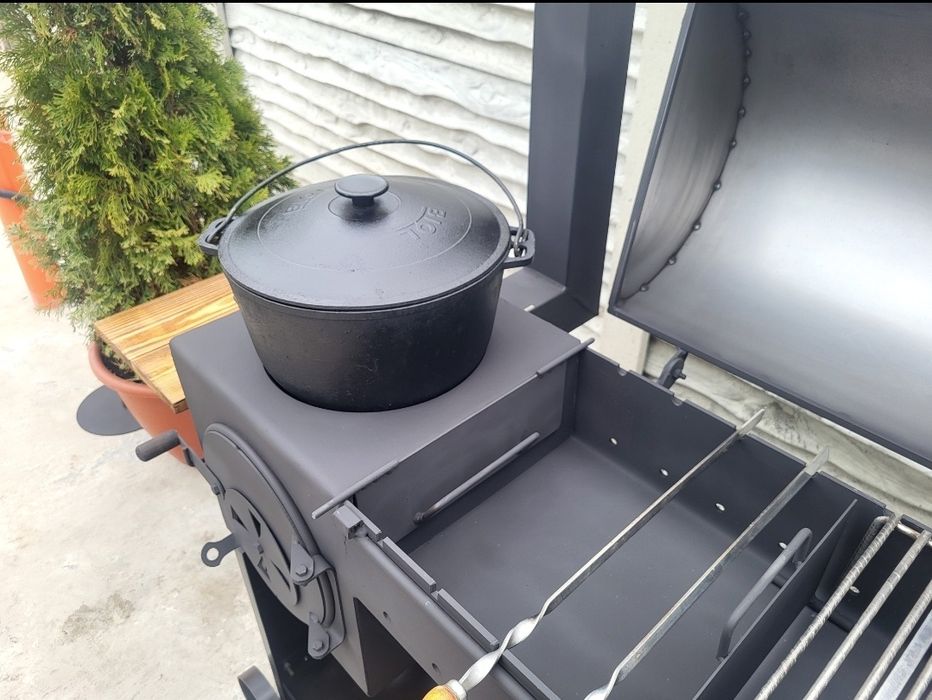 5мм! УСИЛЕННЫЙ! Мангал 4в1: Коптильня, Барбекю, Печь под казан