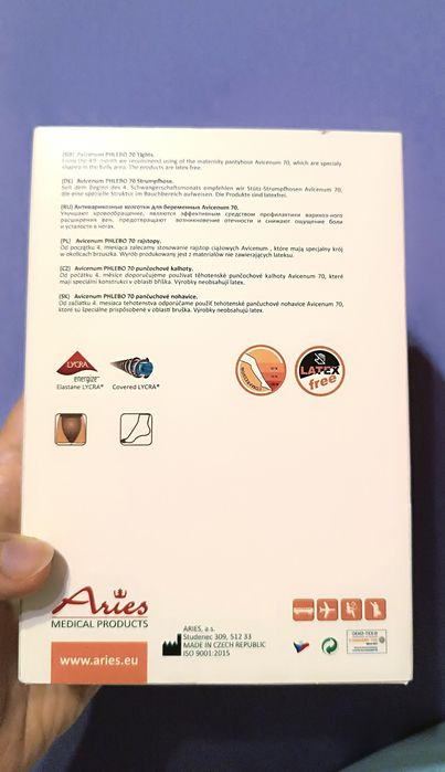 Rajstopy przeciwżylakowe dla kobiet w ciąży Aries avicenum 70 den M